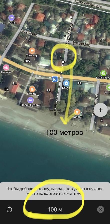 Эко Домики У Моря В Гаграх Gagra Exteriör bild
